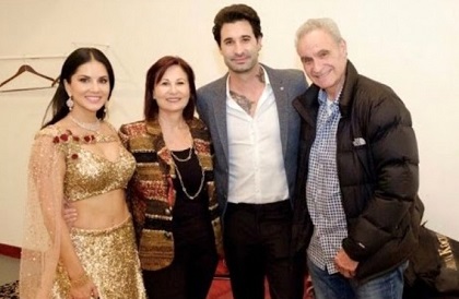 Daniel Weber with his dad Tommy Weber mom Tzipora Weber and wife Sunny Leone