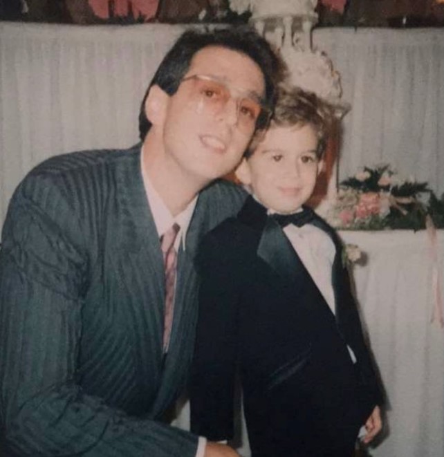 Adam Lefkoes childhood pic with his father Bruce Lefkoe