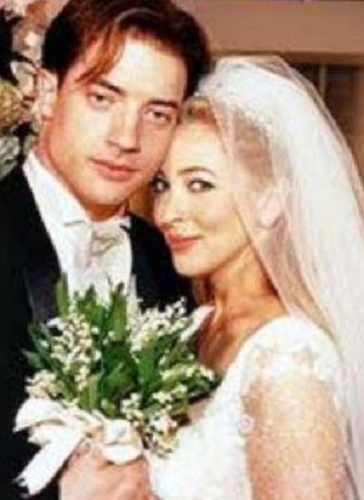 Afton Smith and Brendan Frasers marriage picture