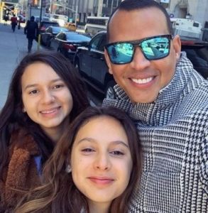 Alex Rodriguez with his daughters named Natasha and Ella Rodriguez