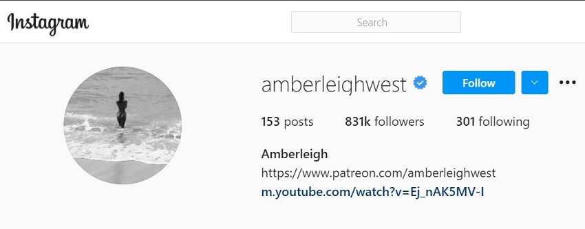 Amberleigh West Instagram Account