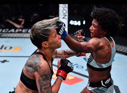 Angela Hill fight in ring