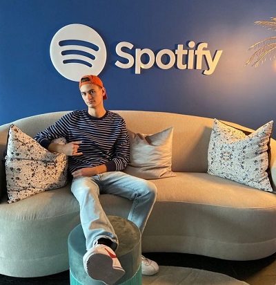 Ant Saunders at Spotifys office