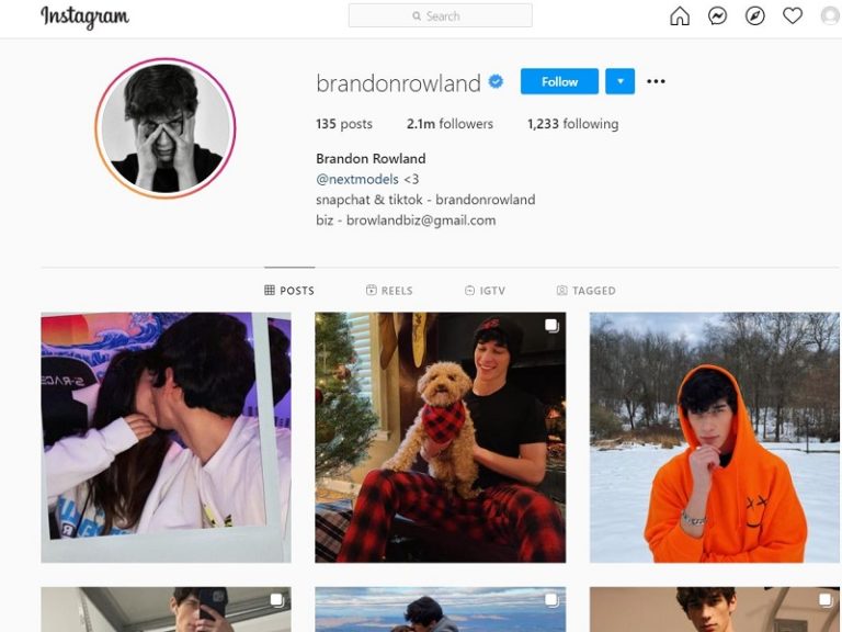 Brandon Rowlands Instagram account