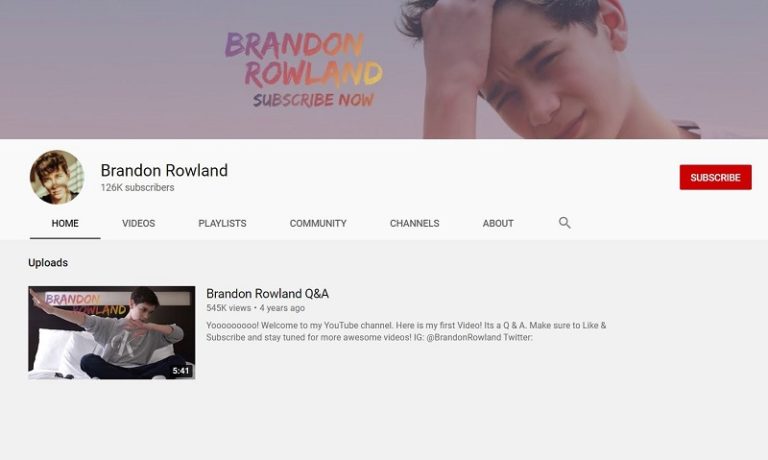 Brandon Rowlands YouTube channel