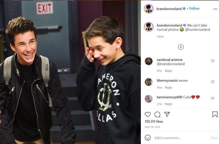 Brandon Rowlands debut Instagram picture