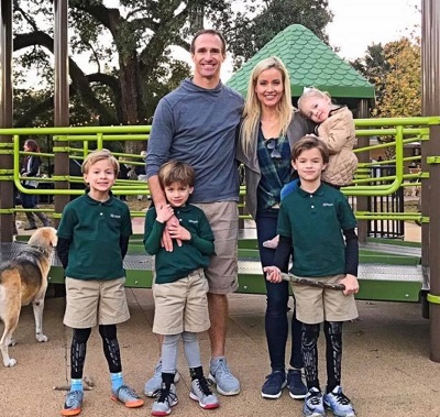 Brittany Dudchenko with her husband Drew Brees and four children Rylen Judith Brees Bowen Christopher Brees Baylen Robert Brees Callen Christian Brees