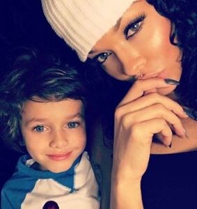 Candice Brook with his son