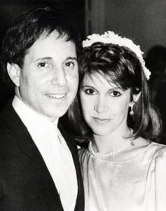 Carrie Fisher with husband Paul Simon