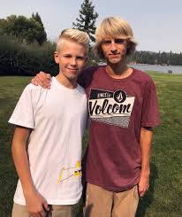 Carson Lueders with his brother