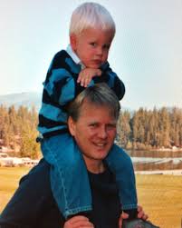 Carson Lueders with his father