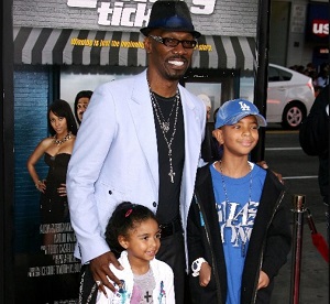 Charlie Murphy with his son and daughter
