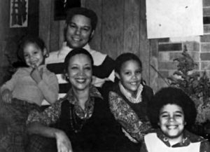 Colin Powell with his wife kids