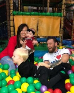 Dee Devlin with her partner Conor McGregor son Conor Jack McGregor Jr and daughter Croia 334x420 1