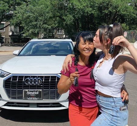Haley gifted her mother a car