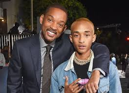 Jaden Smith with his father