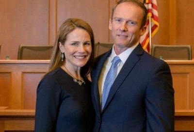 Jesse Barrett pictured along with his wife Amy Coney Barrett