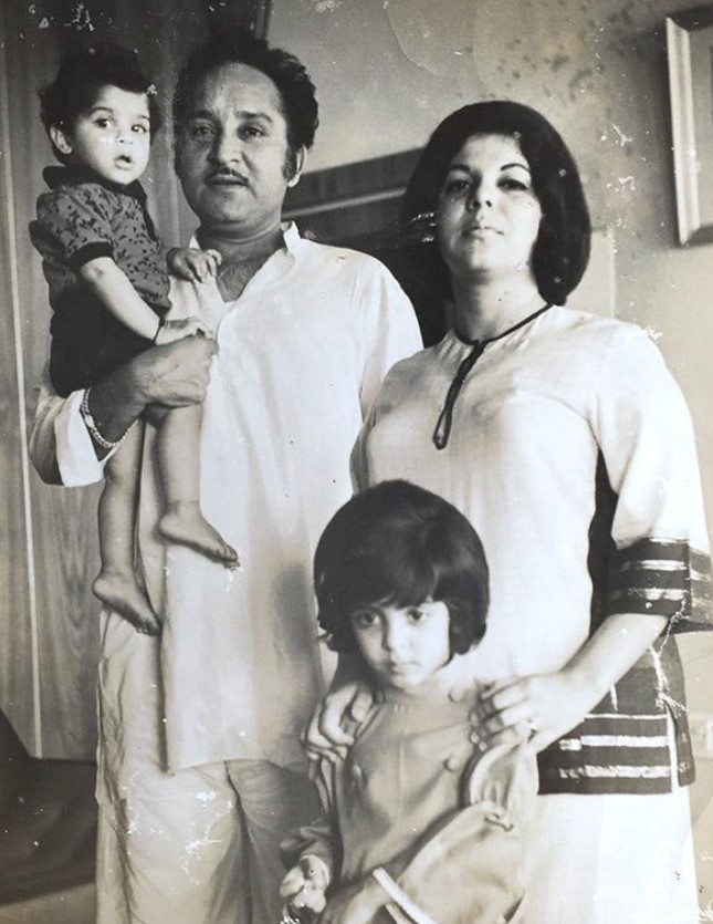 Kamran Khan with Menaka Irani and his children Sajid and Farah Khan