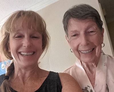 Karen Laine pictured with her mother