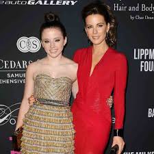 Kate Beckinsale with her daughter