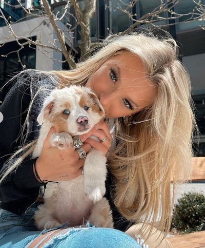 Katerina Carney with her pet dog