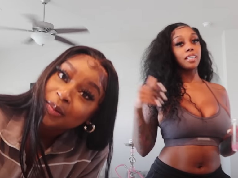 Kianna Jay making video with her sister