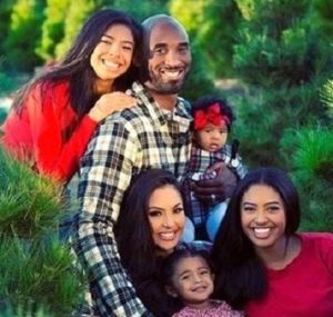 Kobe Bryant with family