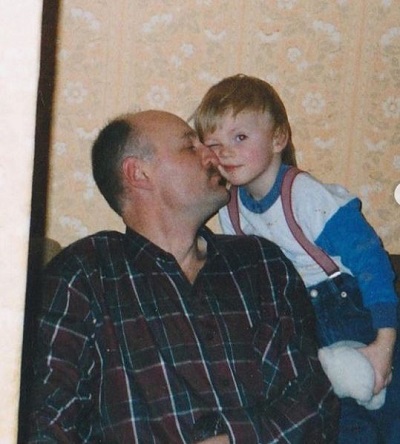 Kristaps Porzingis childhood picture with his father