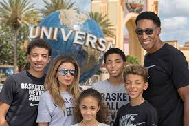 Larsa Pippen with her ex husband kids