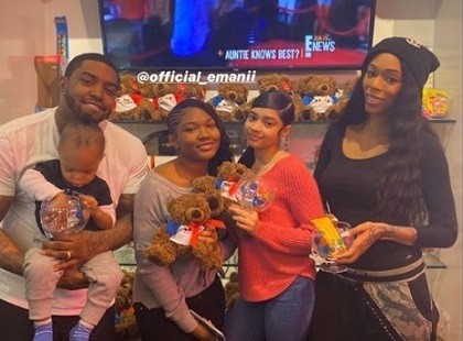 Lil Scrappy with his wife Bambi and kids