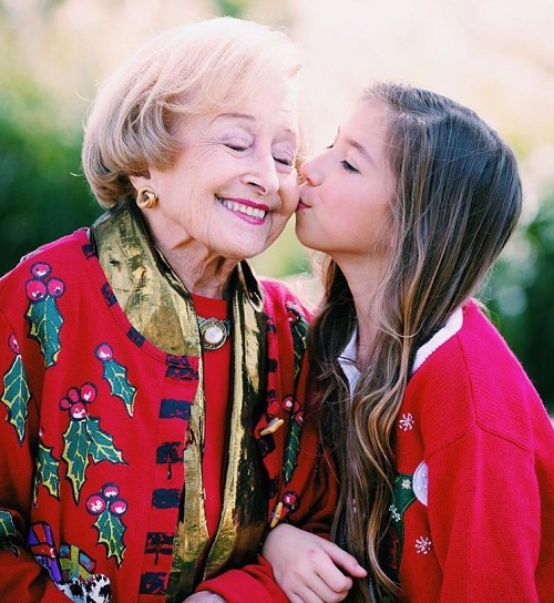 Lulu Lambros with her grandmother Helen
