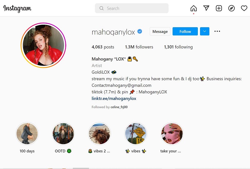 Mahogany Lox Instagram account