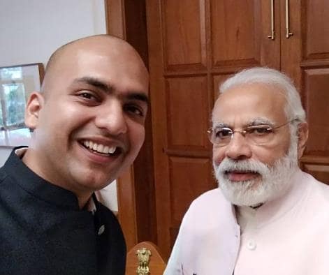 Manu Kumar Jain with PM Narendra Modi
