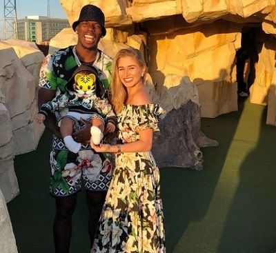 Maria Zulay Salaues with her husband Paul Pogba French Professional Football Player