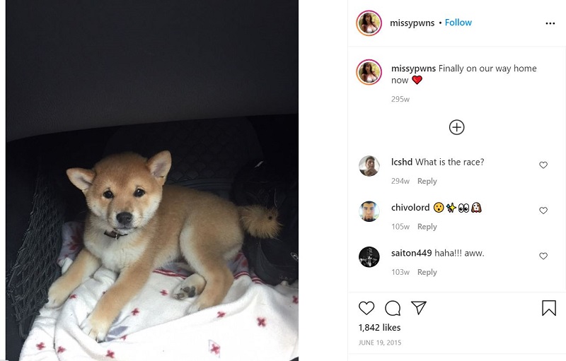 Missypwns main Instagram account debut post