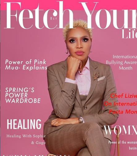 Norma Mngoma featuring in Fetch your life magazine