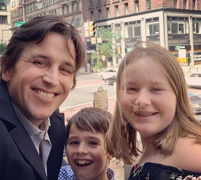Patrick McGrath clicked a picture with his children