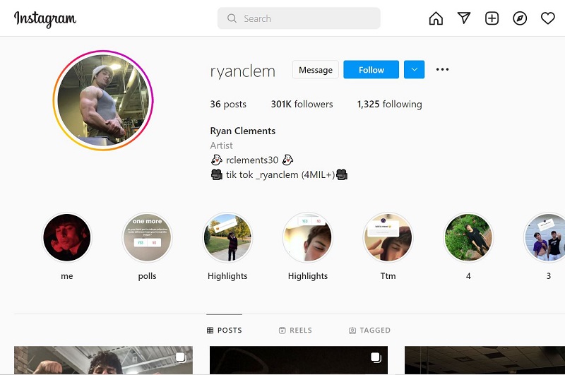 Ryan Clements has 301k followers on Instagram