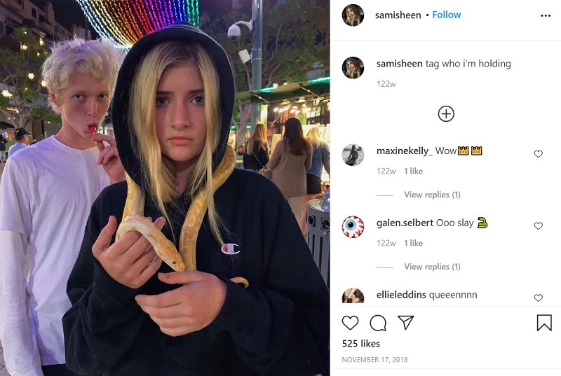 Sam Sheen Instagram debut post