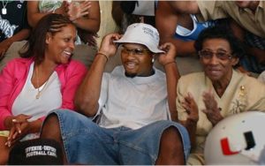 Sean Taylor with his parents