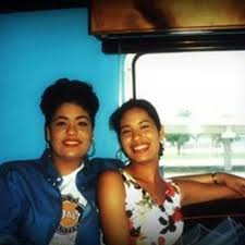Selena Quintanilla with her sister