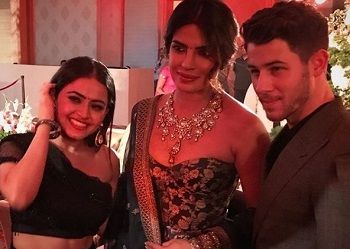 Simi in the reception of Nick Jonas and Priyanka Chopra