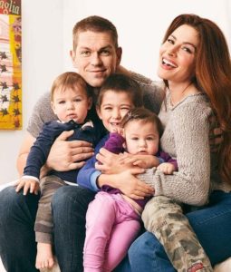 Steve Howey with his Wife Kids