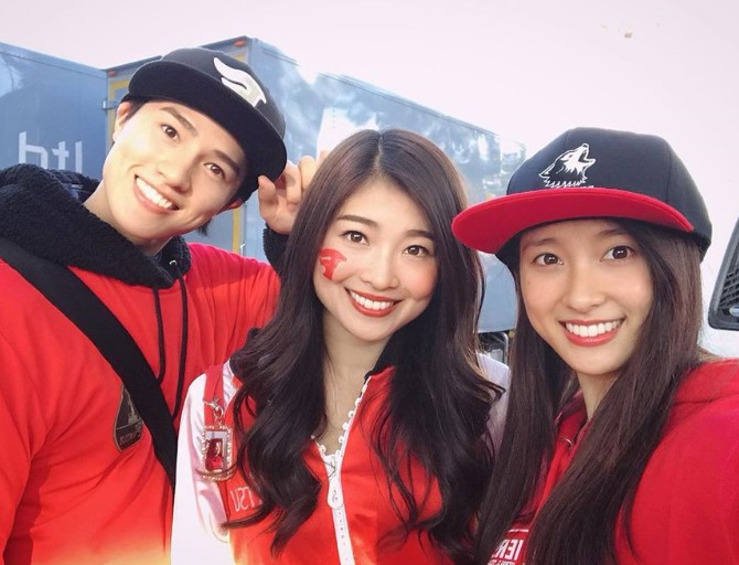 Tao Tsuchiya with her sister Honoka and brother Shimba Tsuchiya