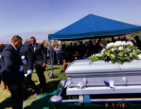Terayle Hill shared picture of his brothers funeral