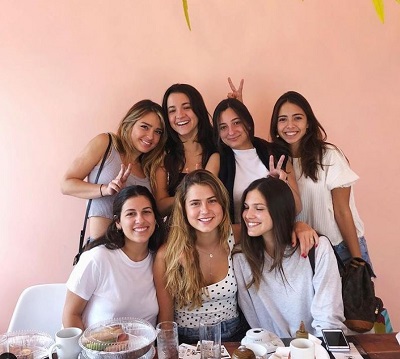 Vale Genta with her friends