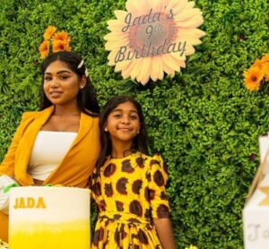 Vanessa Posso celebrating her daughter Jada Milans 9th birthday