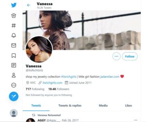 Vanessa Possos Twitter account