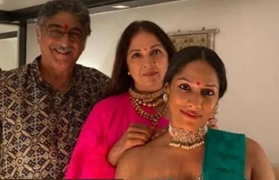 Vivek Mehra with spouse Neena Gupta and Masaba Gupta