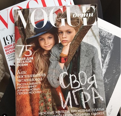 Zhenya Kotova was featured in Vogue